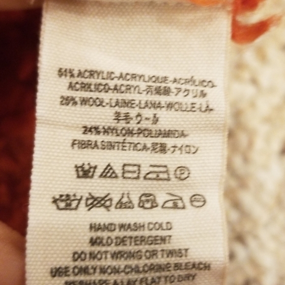 NWT! Free People Orange Size S/P Shaggy Sweater - Picture 6 of 6